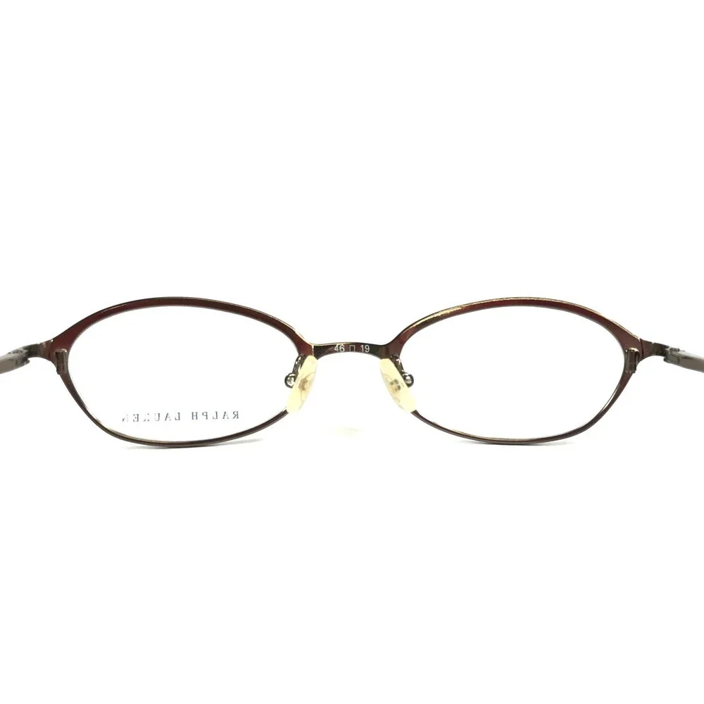 Vintage Ralph Lauren Eyeglasses Frames RL681 OP3R Brushed Gold Oval 46-19-135